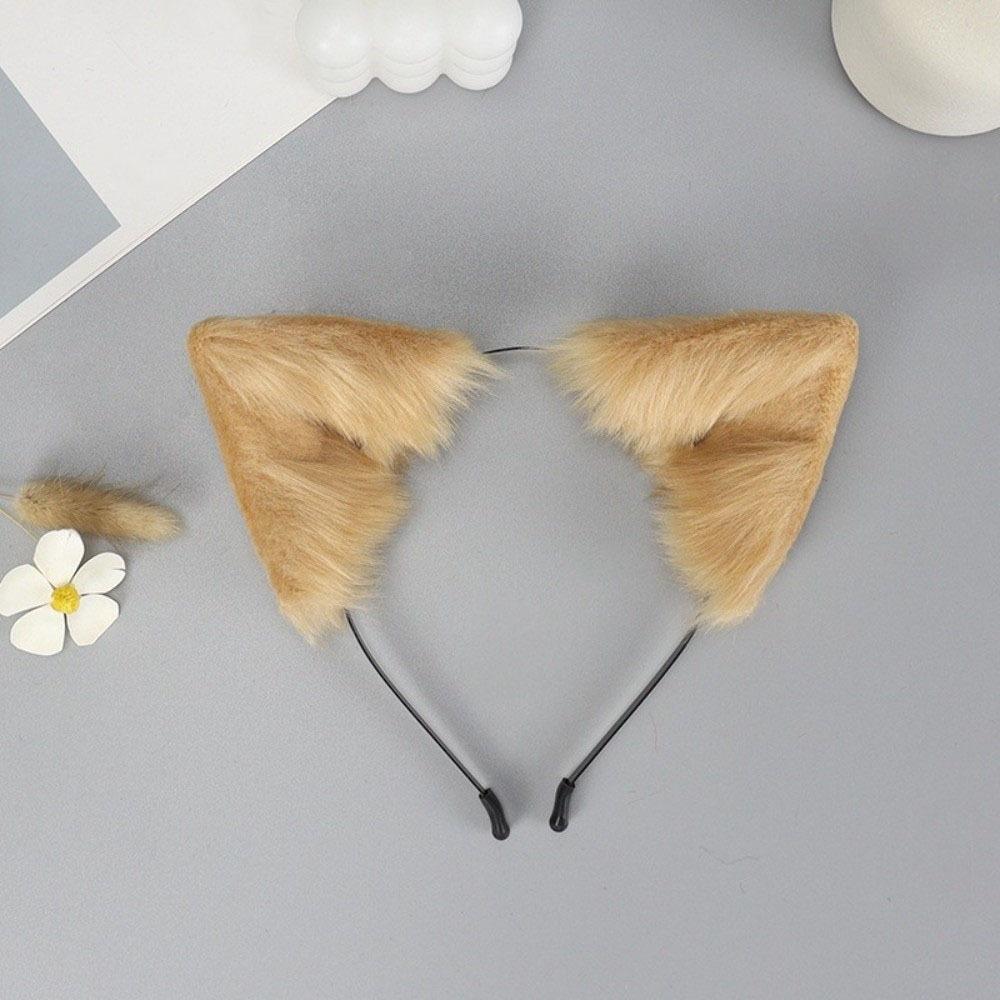 Artificial Cat Ears Headband Furry Cosplay Headband Cute Hair Accessories Halloween