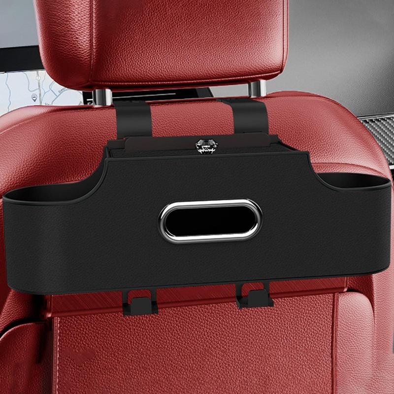 Car Storage Organizer Car Headrest Rear Seat Storage Box Multipurpose Automobile Backseat Cup Holder For Tissues Keys Phone