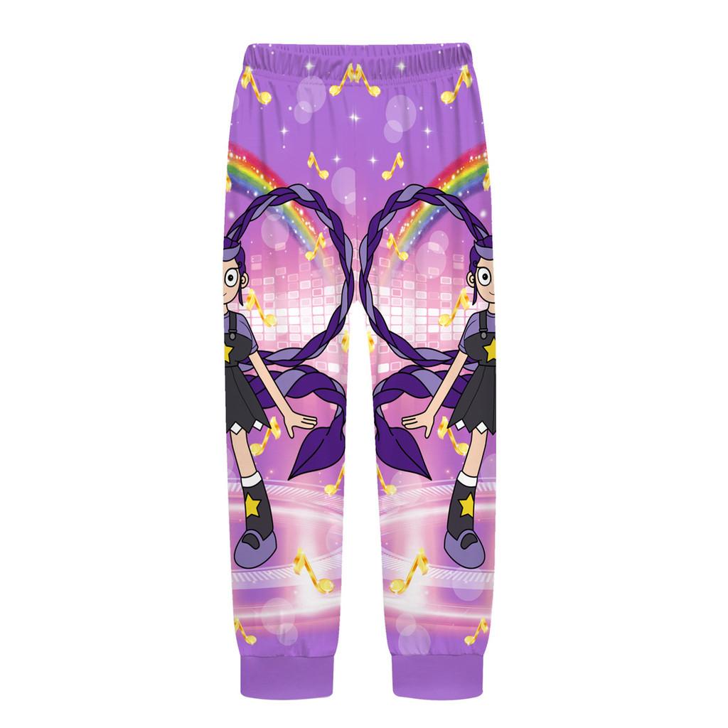 19768 Ensemble Pyjama Vêtements de Nuit Filles Enfants Lily Lovebraids Impression Manches Longues Haut Pantalon