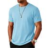 Men's Color Casual Short Sleeve Top Casual Shirt Summer Short Sleeve Shirt