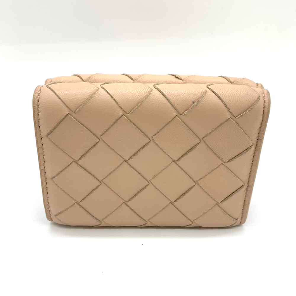 Portafoglio BOTTEGAVENETA INTRECCIATO usato a tre ante in pelle Donna