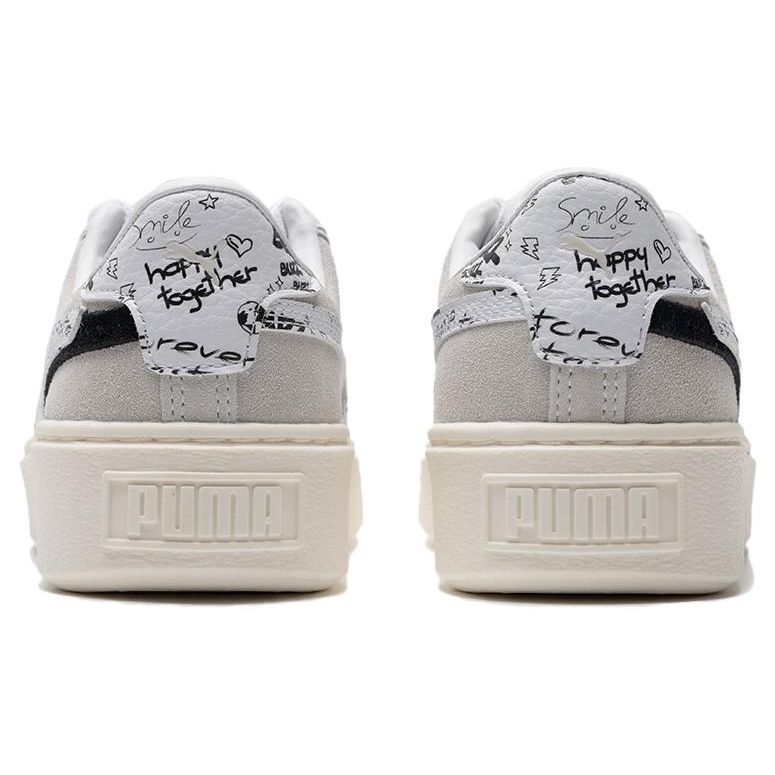 Puma Σουέτ Πλατφόρμα Draw Χαμηλά Αθλητικά Παπούτσια Γυναικεία αθλητικά παπούτσια Λευκό Μαύρο 395904-02