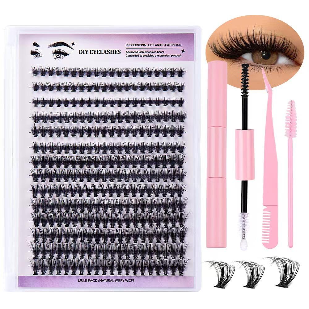 Dense Large Displacement 280 Clusters D Song Diy Eyelashes Segmented Single Cluster Grafted False Eyelashes