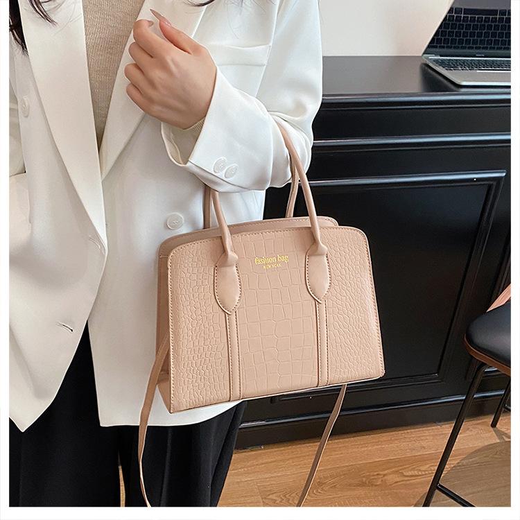 Faux-Leder-Tragetasche für Damen, Koreanischer Stil Achseltasche, Geräumige Pendler-Schulterhandtasche