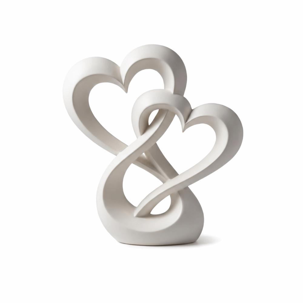 

3D Printed Car Interior Ornament Sweet Love Miniature Decoration Double Heart Ornament Home Decor белый