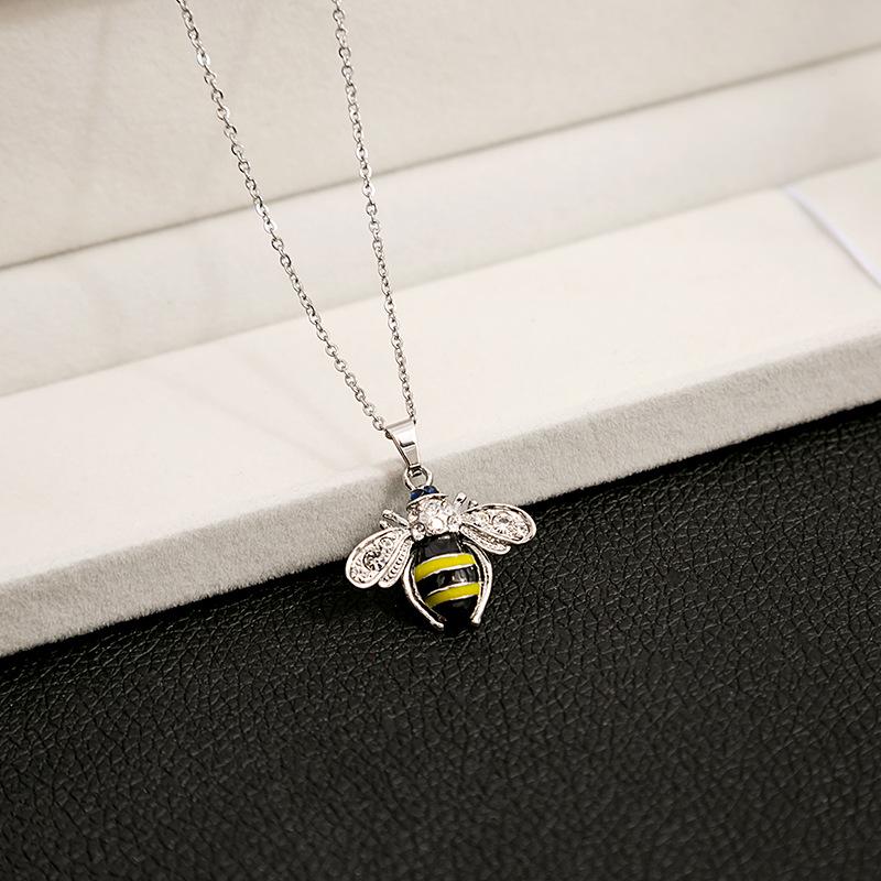 Zły Oko i Pszczoła Diamentowy Łapacz Snów Vintage Naszyjnik