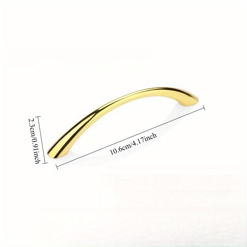 4Pcs/Set Curved Handles Wardrobe Cabinet Pull Handles Drawer Knobs Zinc Alloy Cupboard Door Handle Furniture Fitting Home Hardware