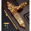 85mm All Copper Hollow Out  Mute Door Lock Indoor Wooden Door Lock Handle Lock Room Door Lock European Luxury Style Villa Lock