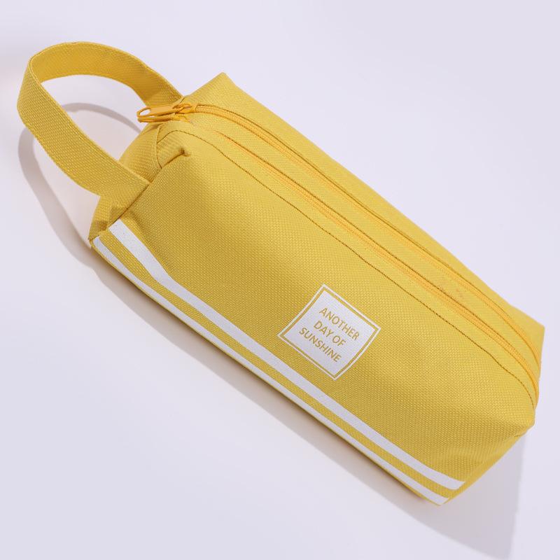 Double layer Oxford cloth pencil case portable zipper pencil case