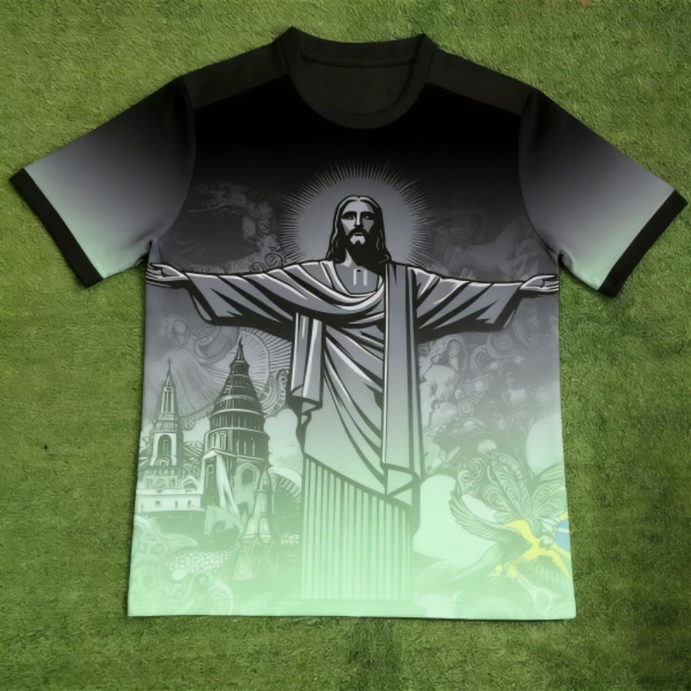 Fashion Funny JESUS European Style Printed T-shirt Summer Kids Casual Outdoor Girl and Boy Short Sleeved Tees Top Pullover