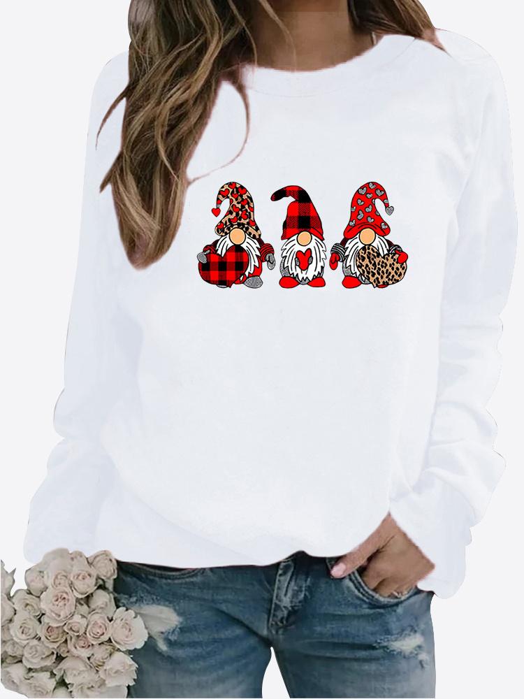 Зимние женские топы с принтом LOVE, футболка, женская повседневная толстовка с круглым вырезом и длинными рукавами, блузка больших размеров, плюшевый свитер XS белый