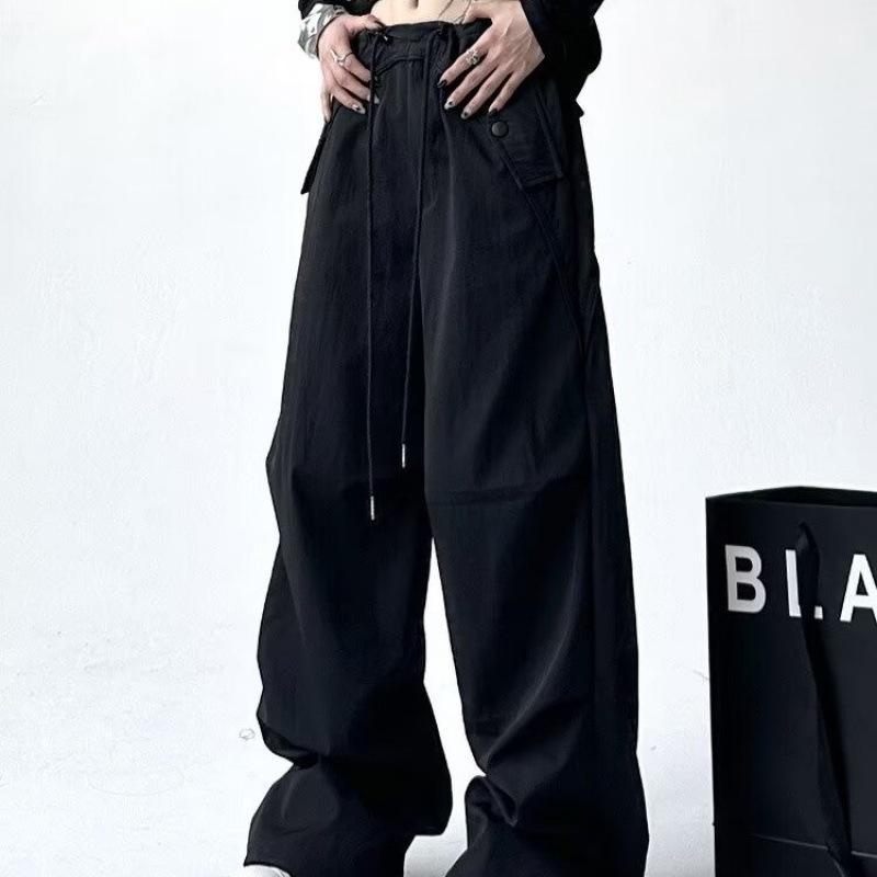 

2024 Унисекс Многокарманные Повседневные Прямые Рабочие Брюки Для Отдыха На Природе S чёрный