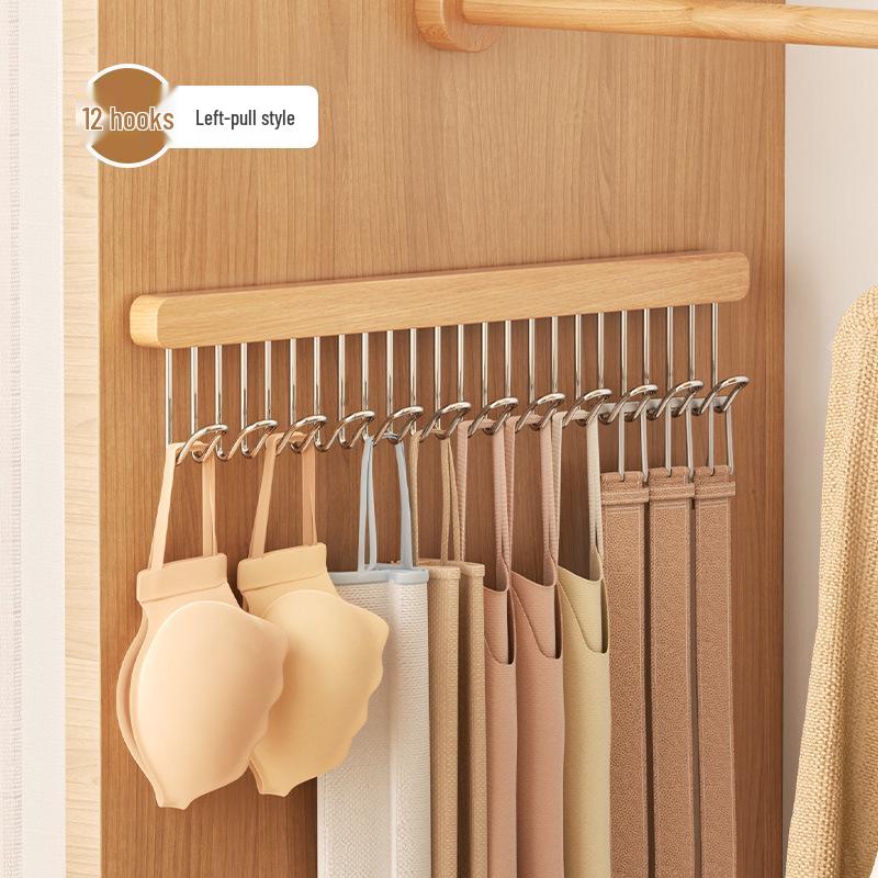 Telescopic Sling Hook Wardrobe Clothes Drying Rack for Underwear and Vest Storage