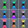 Modern Indoor RGB 5W LED Wall Lamp Up and Down Decorate Wall Sconce bedroom bedside colorful Wall Light With Remote Controller
