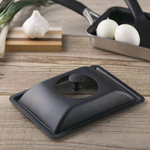 Kai Brand Tamagoyaki Lid Cover Glass with Window Black O.E.C Masayo Waki DY5225