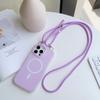 Bonbonfarbene Katzenohr Magnetische Schlanke Taille Handyhülle mit Langem Lanyard für iPhone 17 16 15 14 13 12 11 Pro Max + Plus Hülle