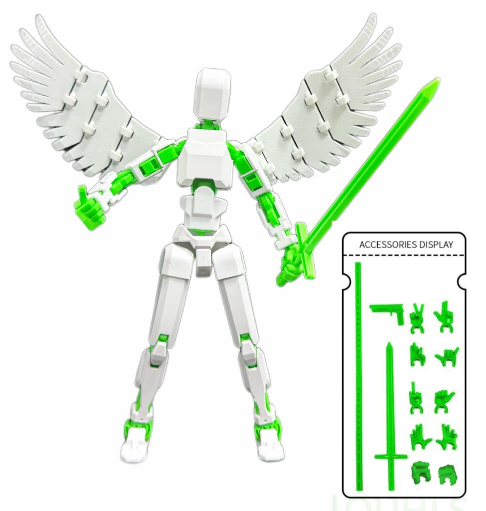 Anjos Mecânicos 13 Figuras de Ação T13 Figura Impressa em 3D Articulada Multi-Articulada Sorte 13 Figura de Ação Manequim Brinquedos de Montagem DIY