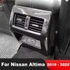 Car Armrest Box Rear Air Condition Vent Outlet Cover Trim For Nissan Altima -2024 2025 Carbon Fiber Interior Accessories