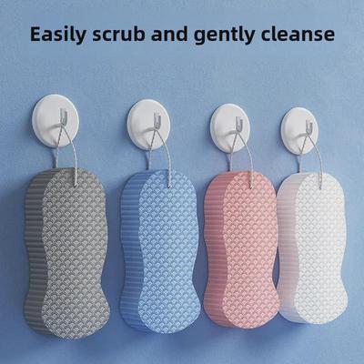 3D Fish Scale Baby Bath Sponge - Gentle Exfoliating Towel for Kids