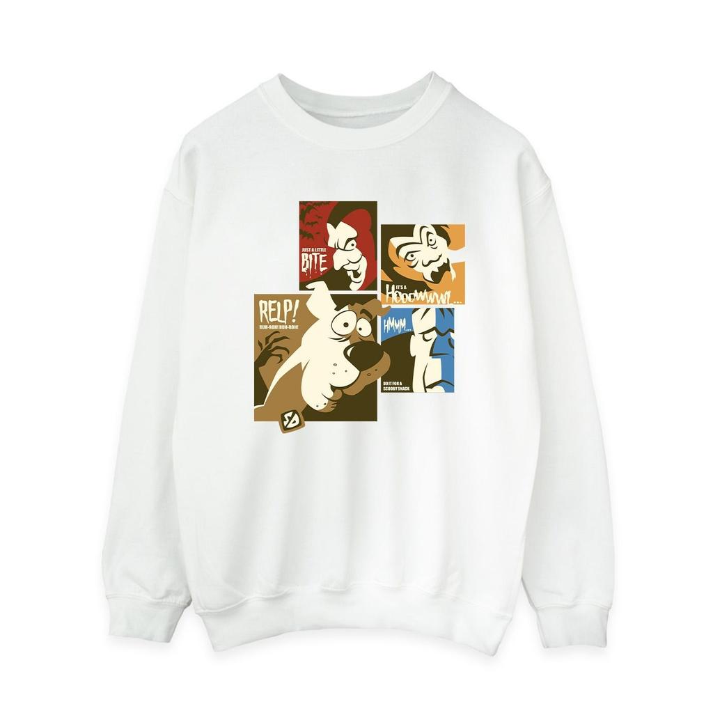 Scooby Doo Womens/Ladies Squares Faces Sweatshirt