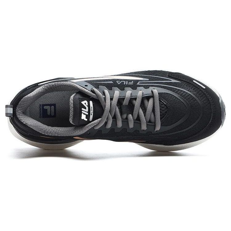 Fila Flow Lightweight Comfortable Fabric Synthetic Leather Low-Top Running Shoes Women Sneaker Black A12W311105FBK