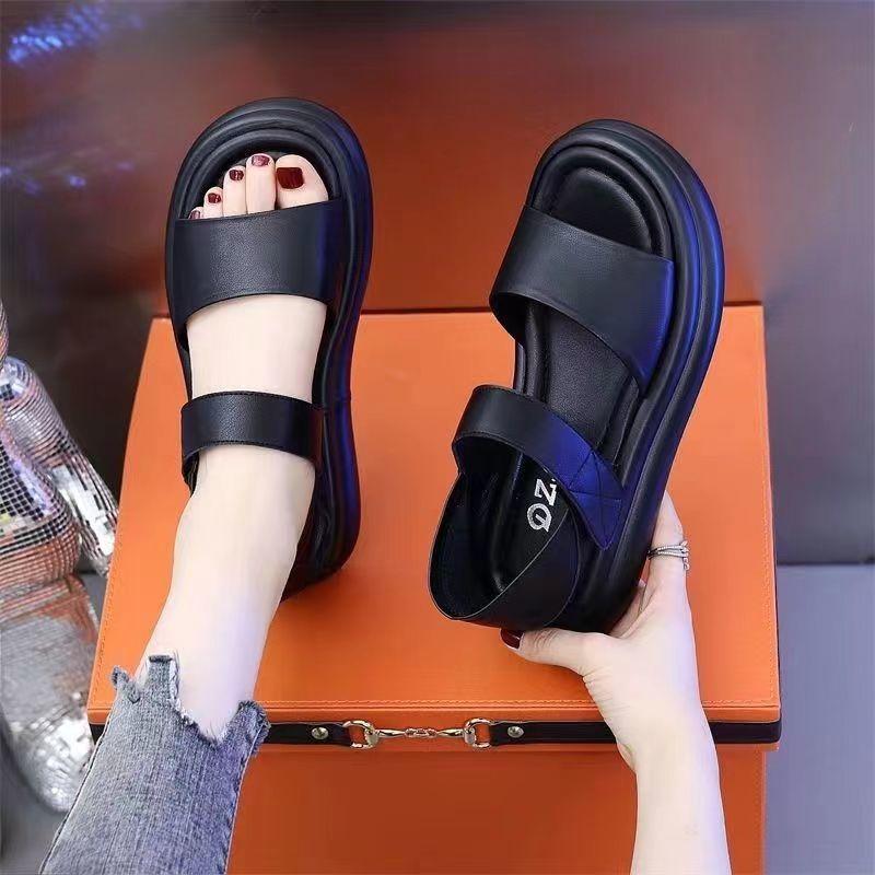 

Fashion Roman sandals women s 2025 new muffin thick-soled thin casual soft-soled small fragrant flat-soled beach shoes women 40