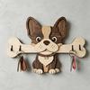 Colgador de llaves, Montado en la pared, Diseño sin perforaciones, con Gancho de almacenamiento con forma de perro de dibujos animados, Portallaves resistente, a prueba de humedad, que ahorra espacio, para el hogar, la cocina