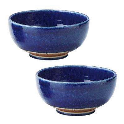 Tableware East Bowl (Extra Large) 19cm Kiln Irabo Rice Bowl Noodle Bowl Ramen Bowl Udon Bowl Bowl (Set of 2 Lapis Lapis)