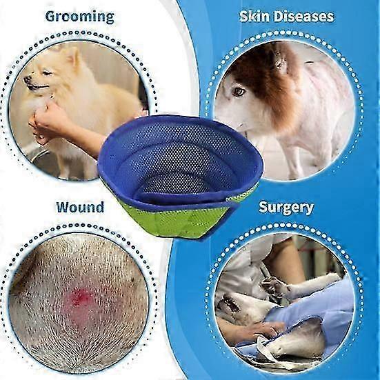 Collar Adjustable Soft Dog Cone Collar Lightweight Breathable After Surgery Protection Collar Pet Supply