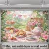 2D Afternoon Tea Party Backdrop Floral Teapot Photo Booth Background