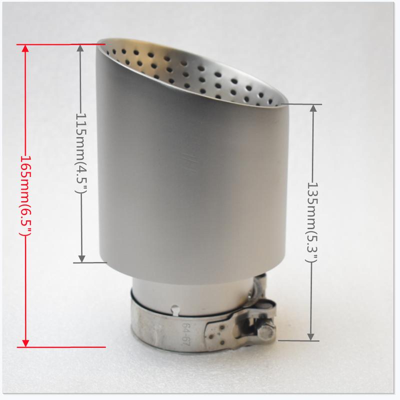 1piece of 304 Stainless Steel 2inch2.5inch3inch Muffler Tailpipe or Car Modified Exhaust Pipe, Single Sandblasted Beveled Edge