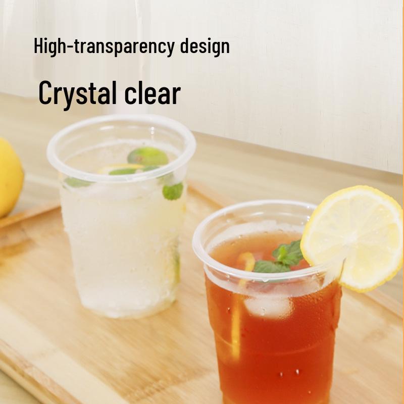 Transparent Thickened Disposable Plastic Cups for Airline, Catering, and Household Use - Free Shipping