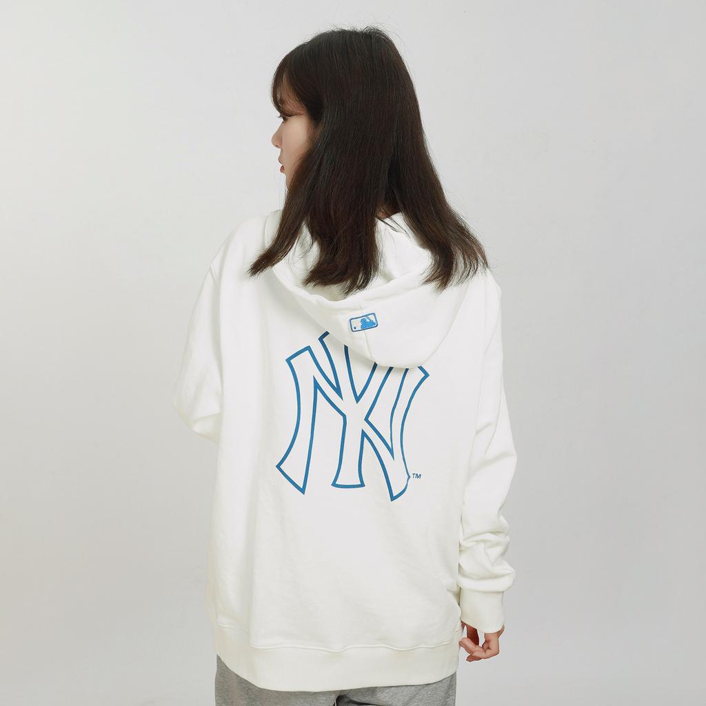 New MLB x Disney Sweatshirt Unisex Ivory White 3AHDD1014-50IVS