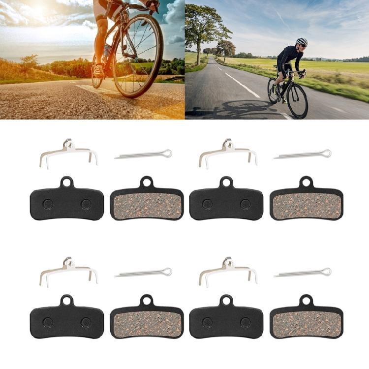 4Pair Low Noise Mountain Bikes Brake Pad SemiMetallic Bicycles Disc Brake Pads Cyclings Accessories Easy To Install