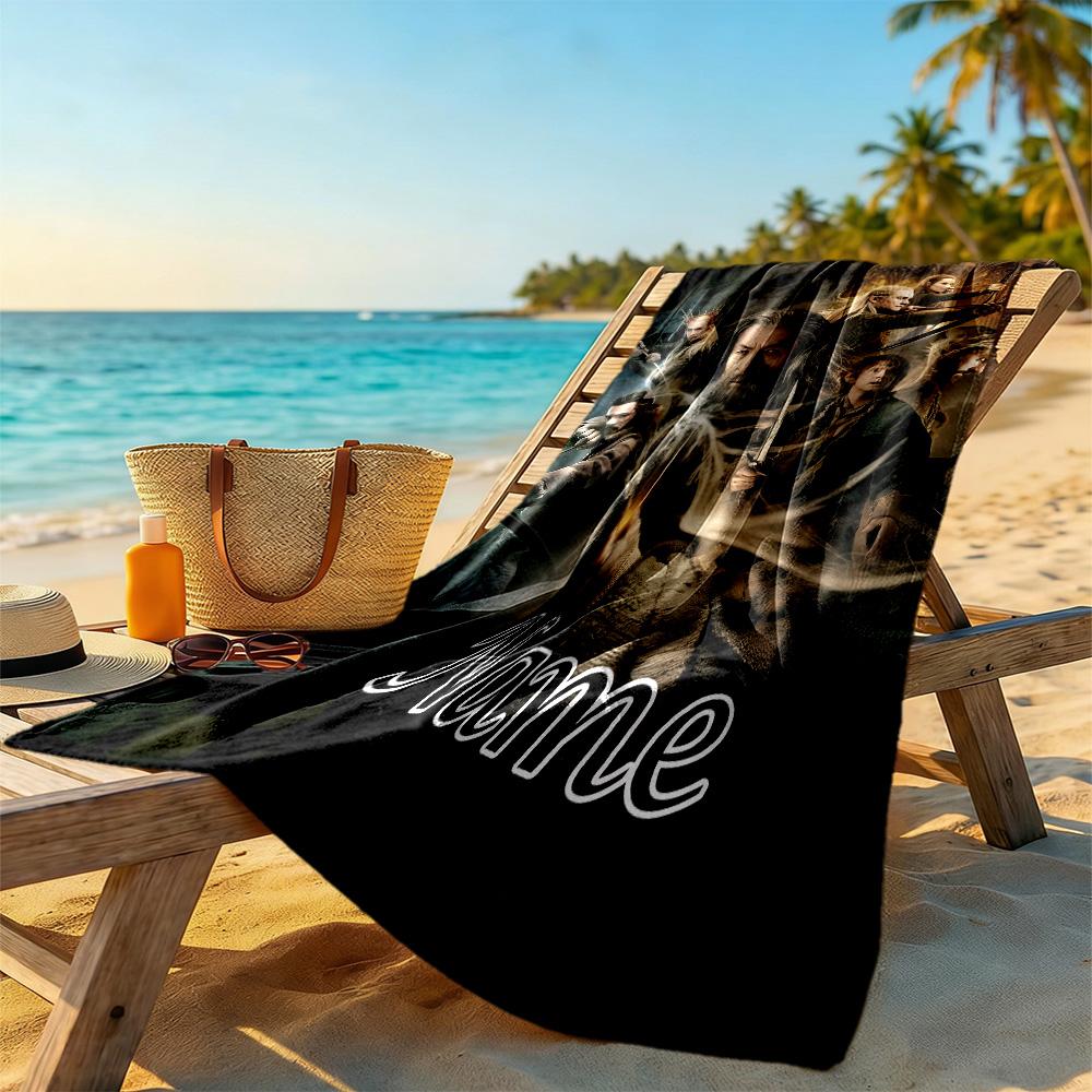 Journey Through Mist Customized Name Beach Towel Super Soft Microfiber Quickdry Fabric Suitable for Sports Travel Swimming Yoga Bathroom Beach And Poo
