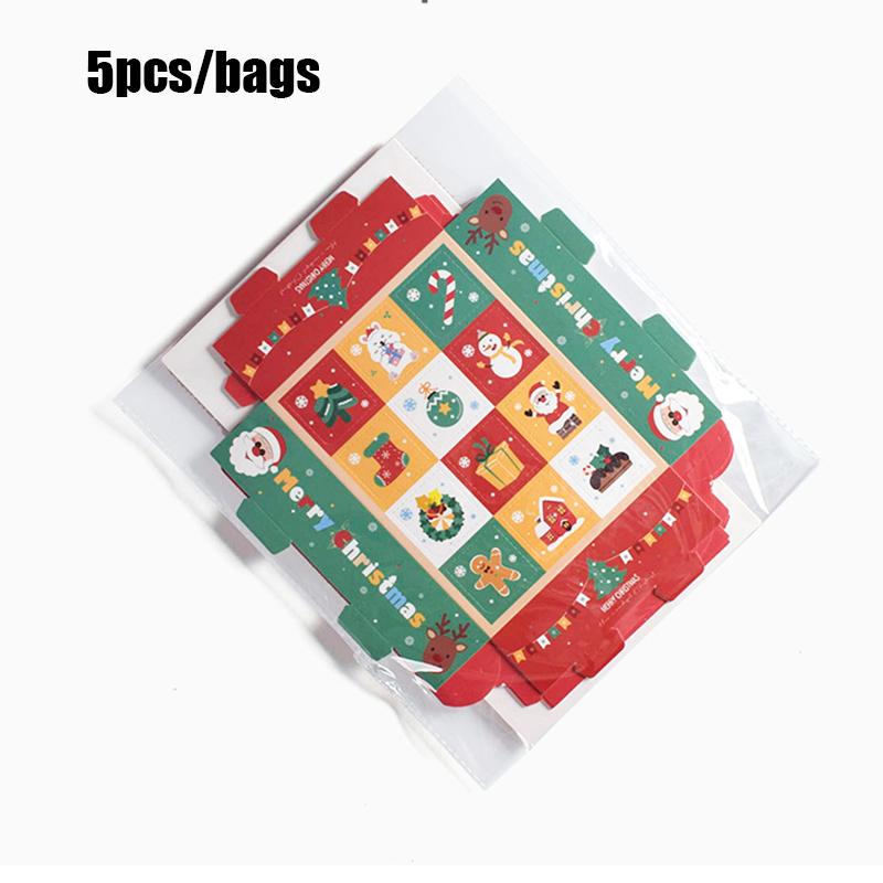 Weihnachtsthema Süßigkeitenbox und Verpackungsbeutel Weihnachten Zuhause Geburtstagsfeier Snack Keks Verpackungsmaterial 2025 Neujahrsgeschenk Requisiten