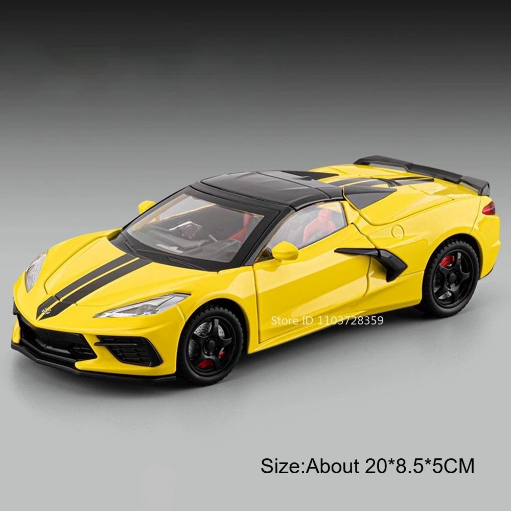 1:22 C8 993 Miniature Model Toy Supercars Alloy Diecast Doors Opened Exquisite Interior Pull Back Festival Gifts for Children