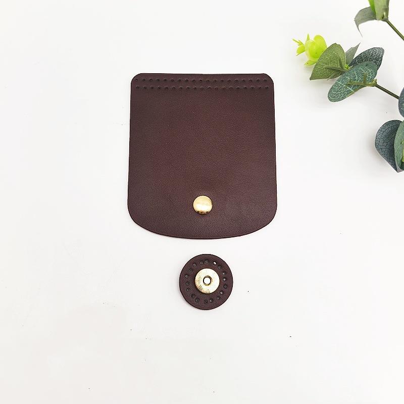 Bag Flap Cover Easy To Install PU Leather DIY Crochet Bag Accessories for Women Handmade Bag Replacement Parts
