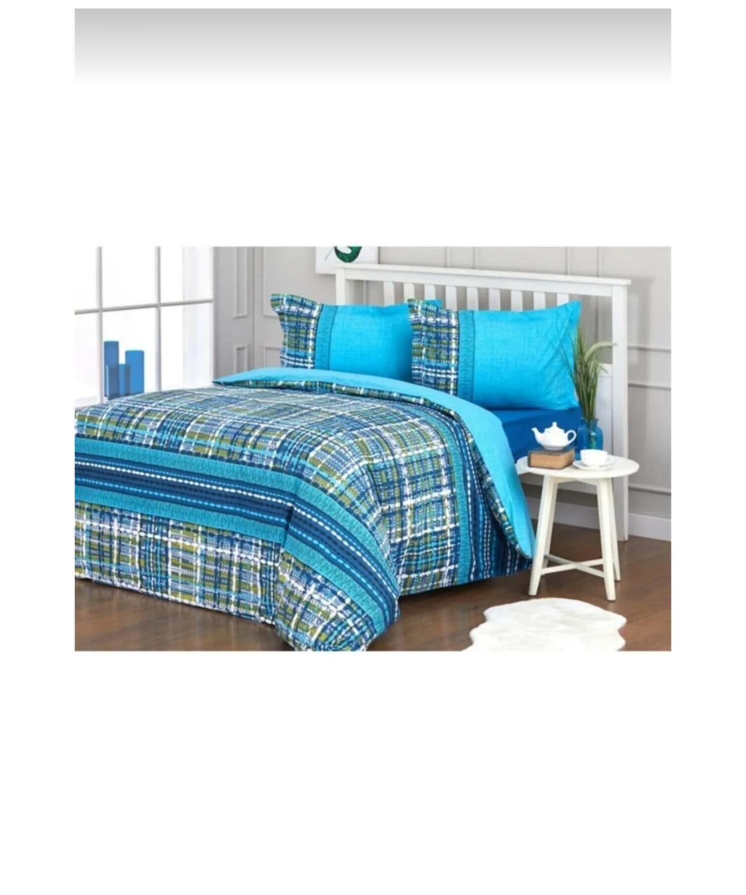 

Single Duvet Cover Set - Tweed Turquoise