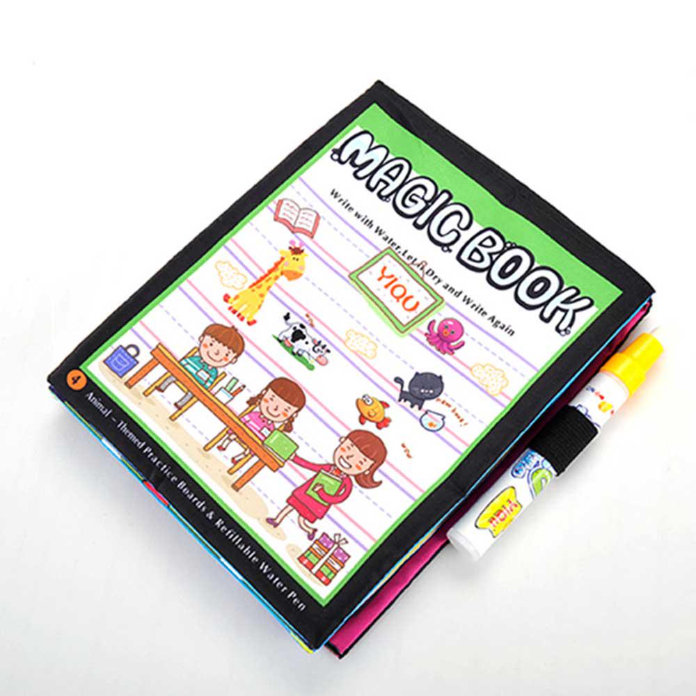 

Детская книга для рисования волшебной водой с животными, детские перекрашивающие тканевые книги, обучающая рисованию, каракули, книга A