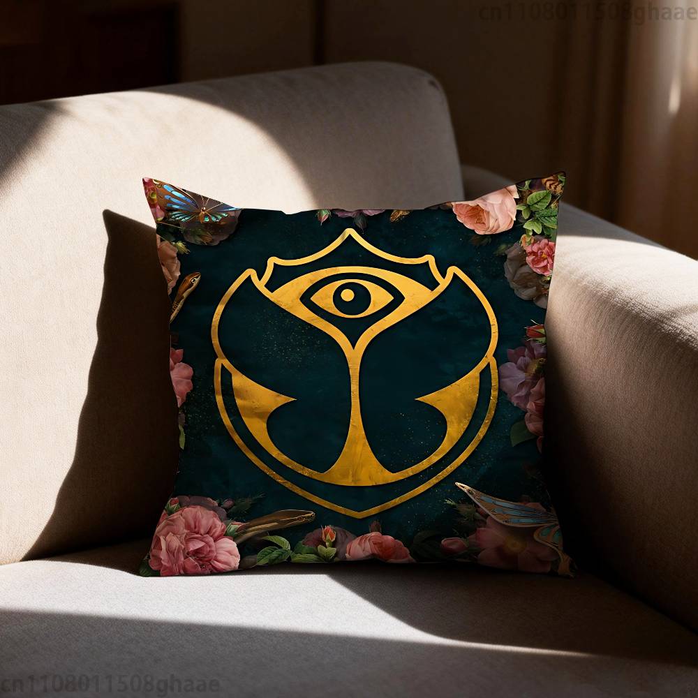 Tomorrowland Pillow Case Antidustmite Pillowcase Invisible zipper silky short plush Sofa cushion cover