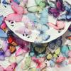 32 Pcs/Box Vibrant Butterfly Stickers - Waterproof PET Adhesive for Laptops Scrapbooks Transparent Colorful Decorative Stickers.