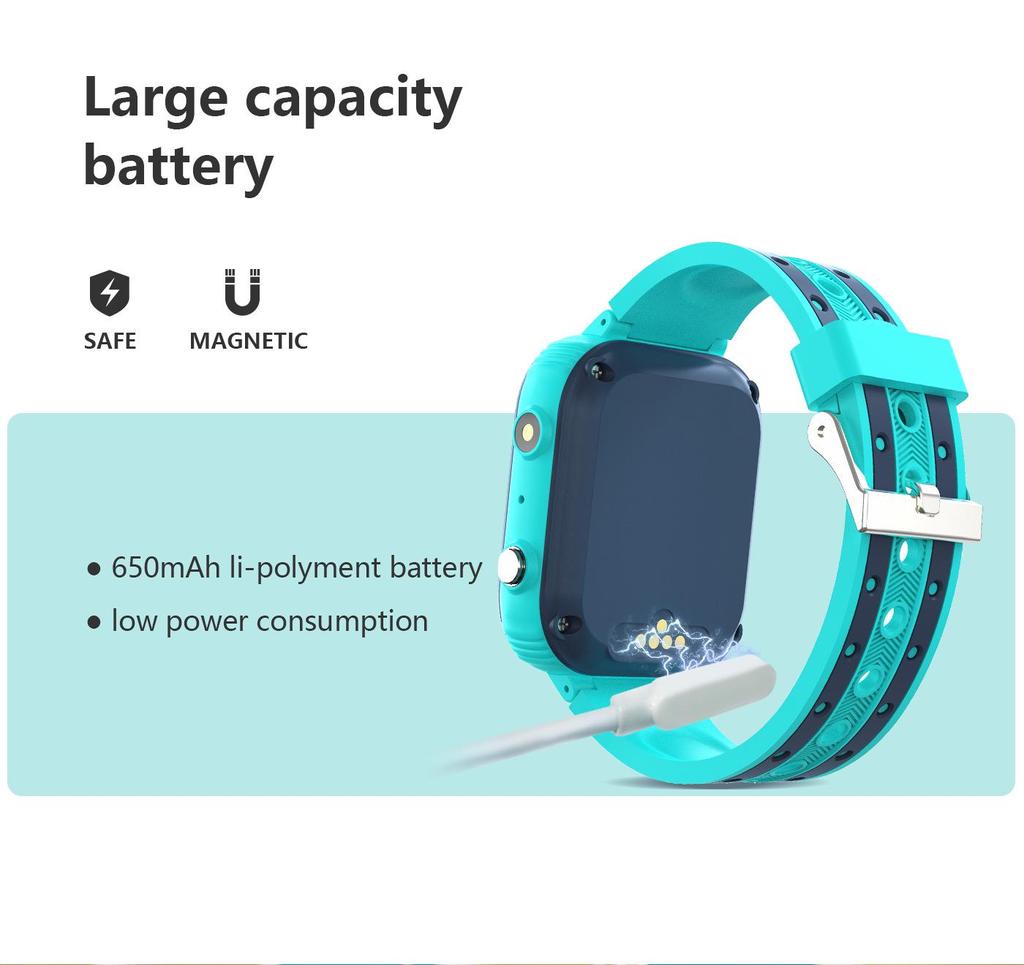 LT21 4G Wodoodporny smartwatch dla dzieci z aparatem, połączeniami wideo, śledzeniem GPS i funkcjami zapobiegającymi zgubieniu.