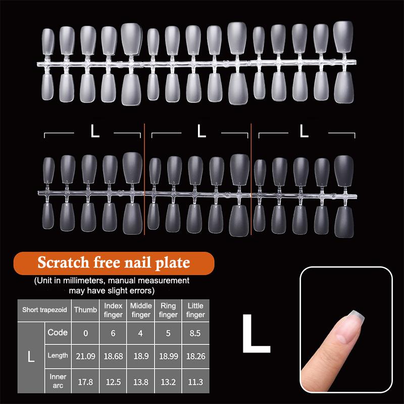 100pcs Press On Nail Tips Full Cover Ultra-Thin False Nails Patches Gel Nails Extension System Clear Fake Nails Art Accessories