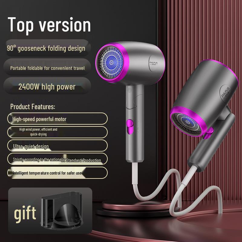 

Foldable High-Speed Negative Ion Hair Dryer - Powerful, Portable, Constant Temperature Hair Care Solution