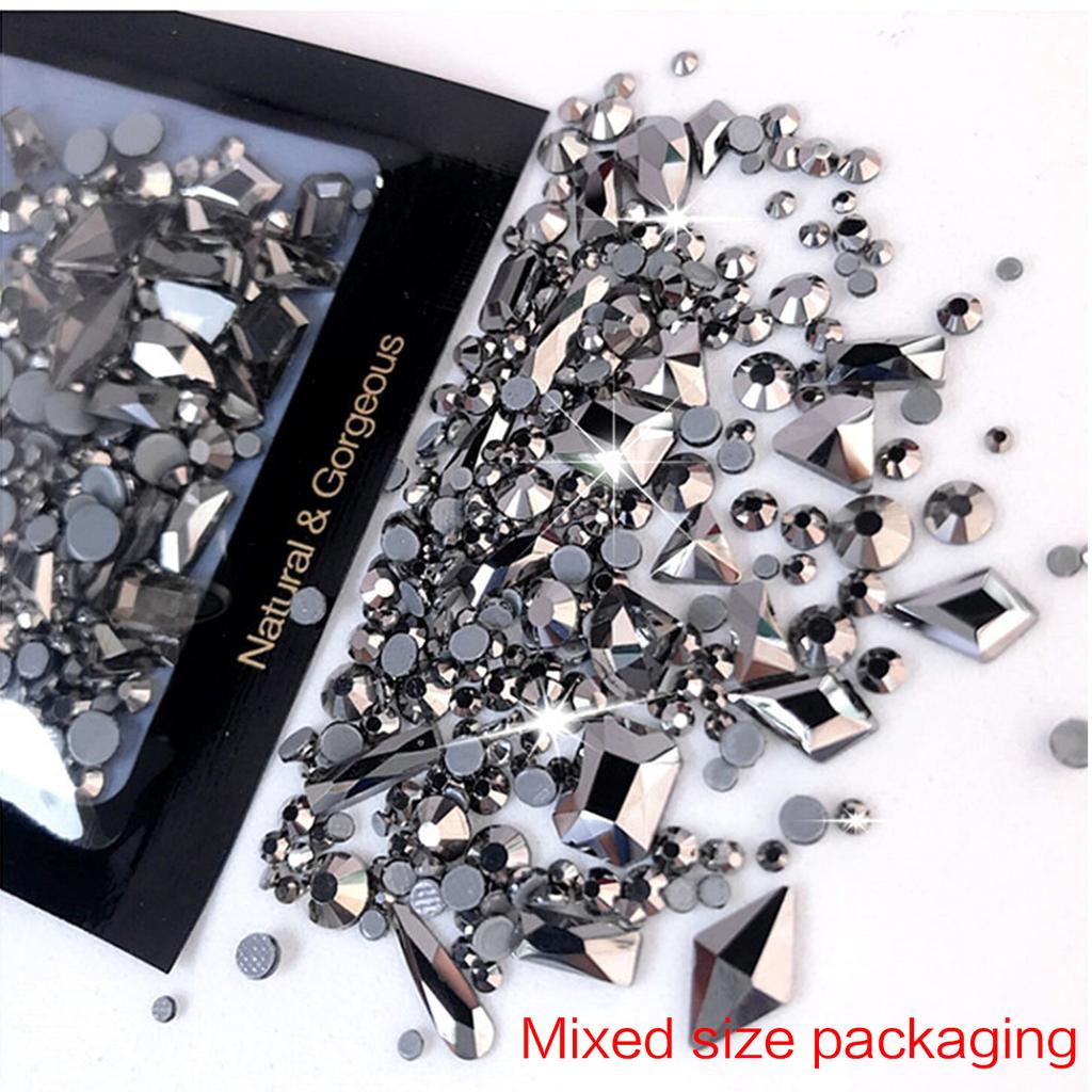 Assorted Pack of Flat Bottom Nail Art Rhinestones Create Unique and Stylish Nail Designs