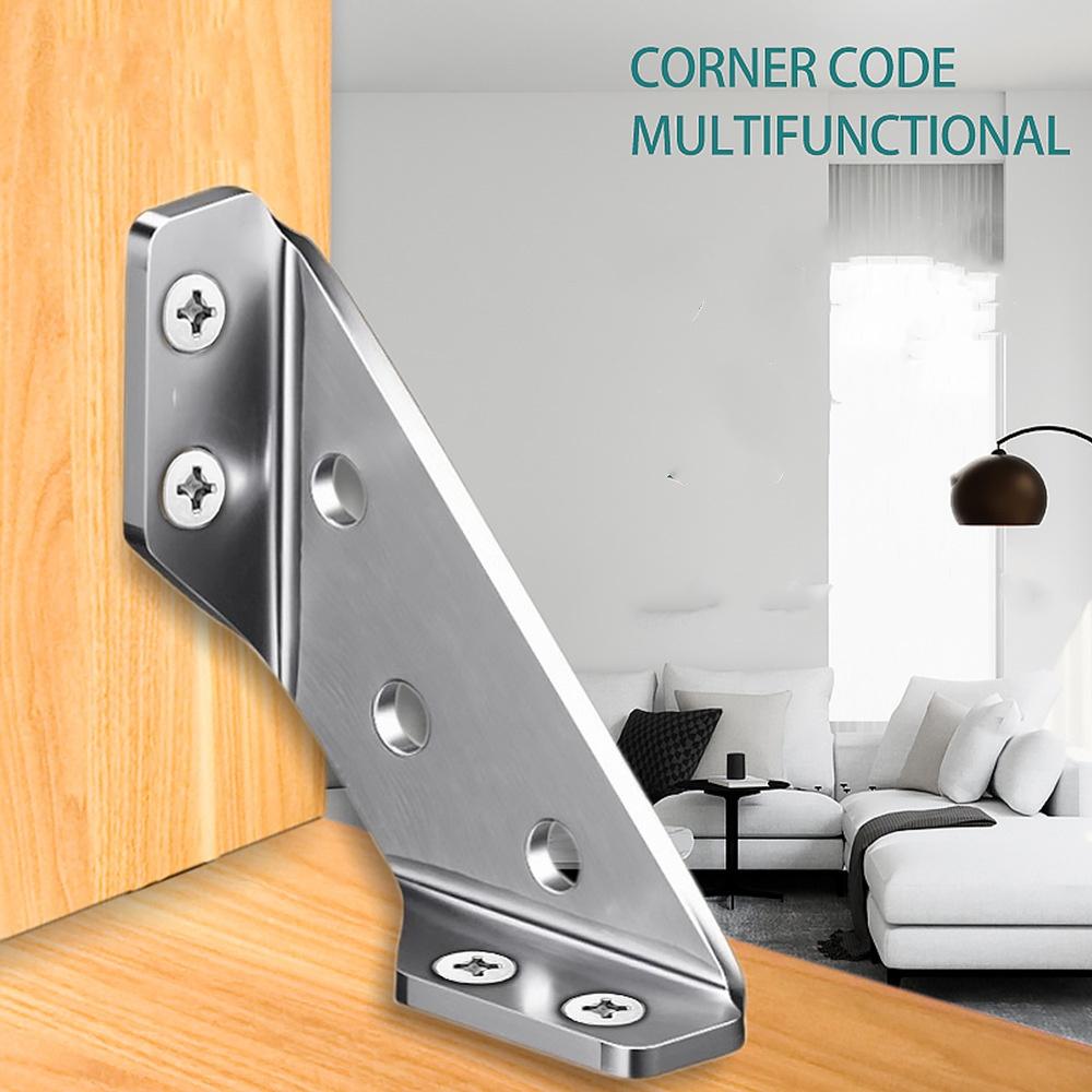 

Универсальный угловой соединитель для мебели из нержавеющей стали, кронштейны для полок для угловых соединителей мебели, треугольный стабилизатор для деревянной мебели 4 pieces