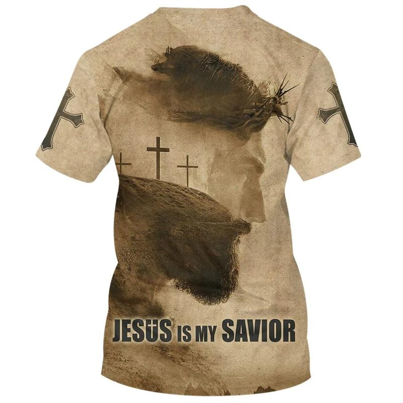 3D Print Jesus Cross T Shirt Men Women New Summmer Fashion Vintage Short Sleeve Men Oversize T-shirts Men Clothing Dropshipping