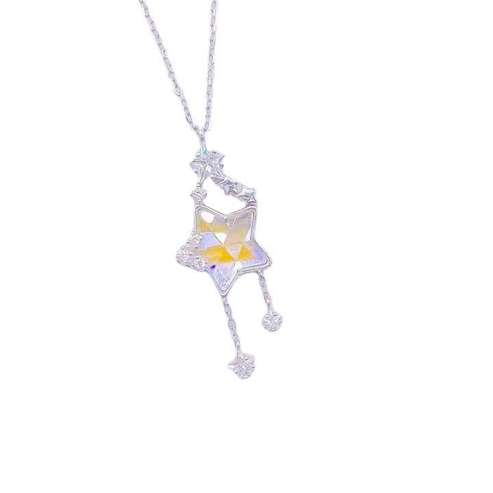Wishing Star Necklace - Elegant Women's Versatile Clavicle Chain, Korean Forest Style, Perfect Gift for Best Friends