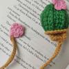 Crochet Cactus Bookmark Hand-crocheted Knitting Bookmark Office Decoration Vibrant Color Party Favors
